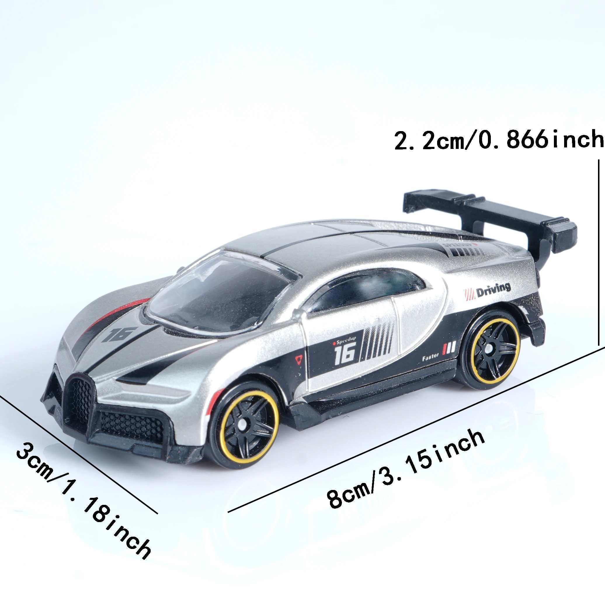 1:64 Silver-Shadow Leopard Die-Cast Model Car 4 1:64 Silver-Shadow Leopard Die-Cast Model Car - Image 4