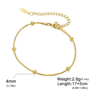 Elegant Beaded Stainless Steel Women's Bracelet 12 S5b6bb449a1f0469c8d2f8d52bc7840fck 1