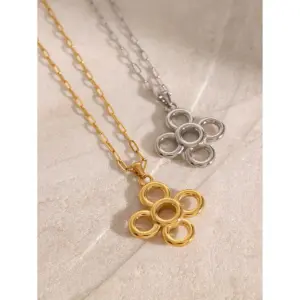 Stainless Steel Floral Pendant Necklace 8 S5b8ef2ac04d844a880849c4b7778e2d17