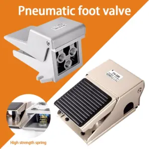 Pneumatic Foot Pedal Valve with Two-Position Switch