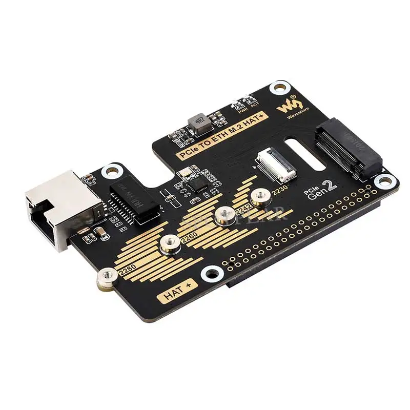 PCIe to M.2 SSD and Ethernet HAT for Raspberry Pi 5 2 PCIe to M.2 SSD and Ethernet HAT for Raspberry Pi 5 - Image 2