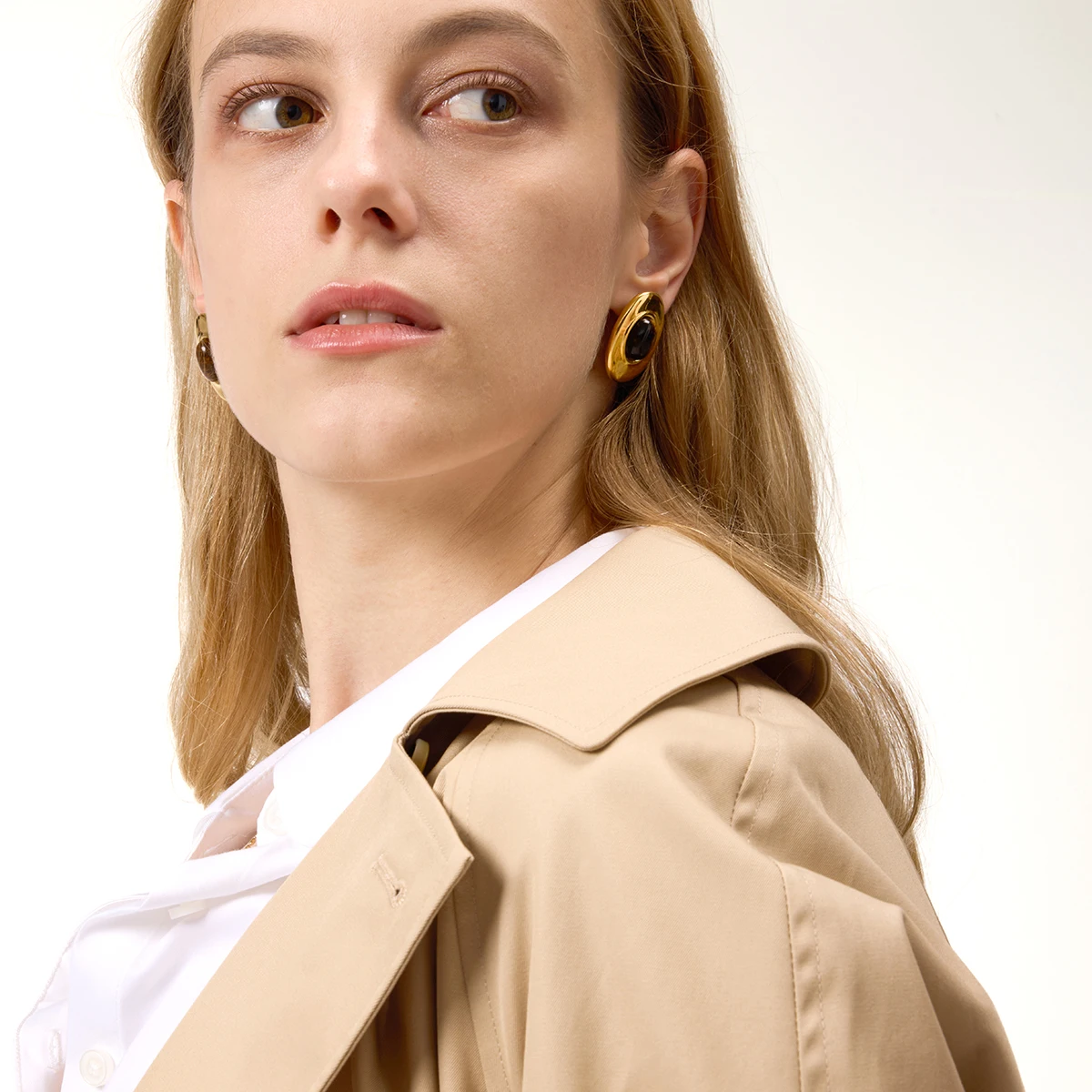 Vintage Tiger Eye Stud Earrings in Stainless Steel 4 Vintage Tiger Eye Stud Earrings in Stainless Steel - Image 4