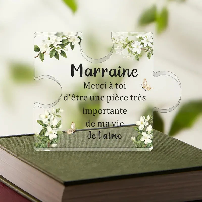 Elegant French-Printed Acrylic Puzzle for Godmother 6 Elegant French-Printed Acrylic Puzzle for Godmother - Image 6