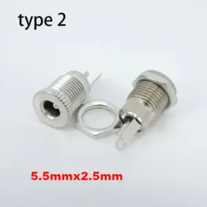 Durable Silver Metal DC Power Connectors Set 17 S5c322587f370418996adc52ce875214cw