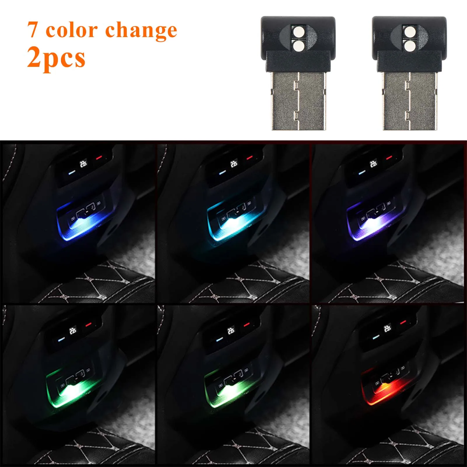 USB RGB Interior LED Lights Pack of Two 10 USB RGB Interior LED Lights Pack of Two - Image 10