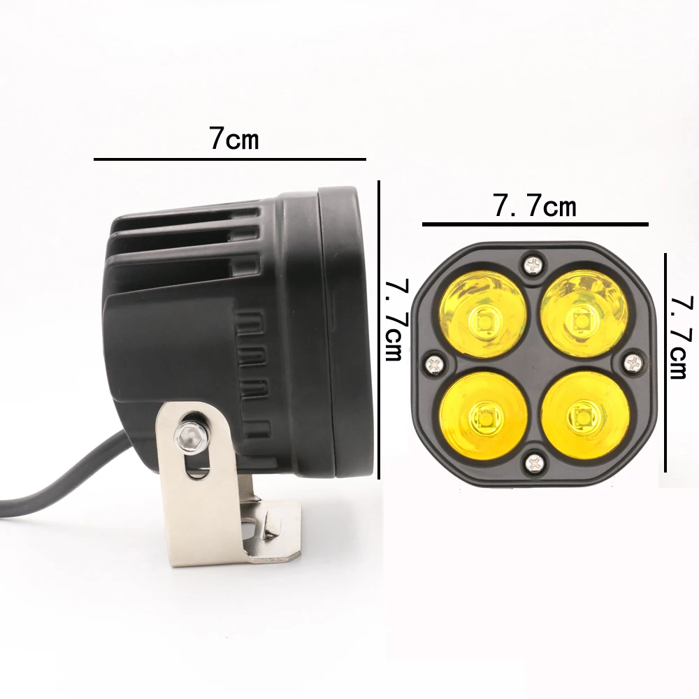 Yellow 40W LED Fog Lamp 12,000 Lumens for Vehicles 4 Yellow 40W LED Fog Lamp 12,000 Lumens for Vehicles - Image 4