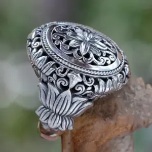 Vintage Silver Floral Ring for Women 6 S5c4e789e4c664eeab1d2b246f47d71d7l