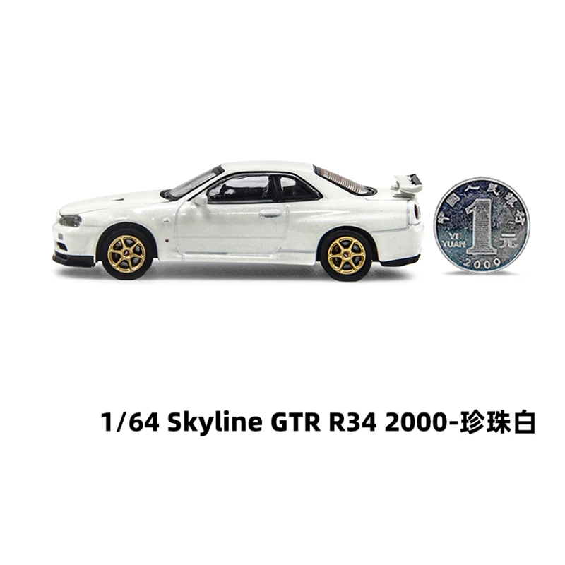 White GTR R34 Skyline 1:64 Diecast Model 2 White GTR R34 Skyline 1:64 Diecast Model - Image 2