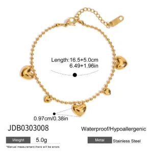 Stainless Steel Gold Bracelet JDB0304003 15 S5c902a12db604039b8efaafbdae84cf3k