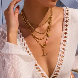 Trendy Stainless Steel Layered Necklace