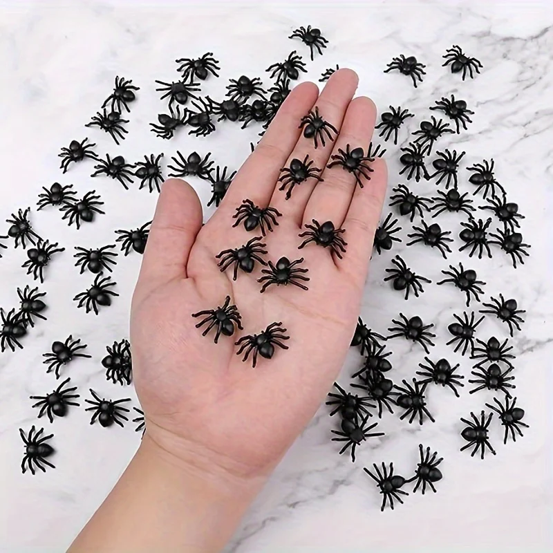 Realistic Black Spider Decorations Set (50 or 100 pcs) 2 Realistic Black Spider Decorations Set (50 or 100 pcs) - Image 2
