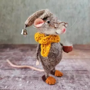 Festive Handmade Needle-Felted Mouse Ornament 17 S5d0b306d8c48408c8103dbf2860838788