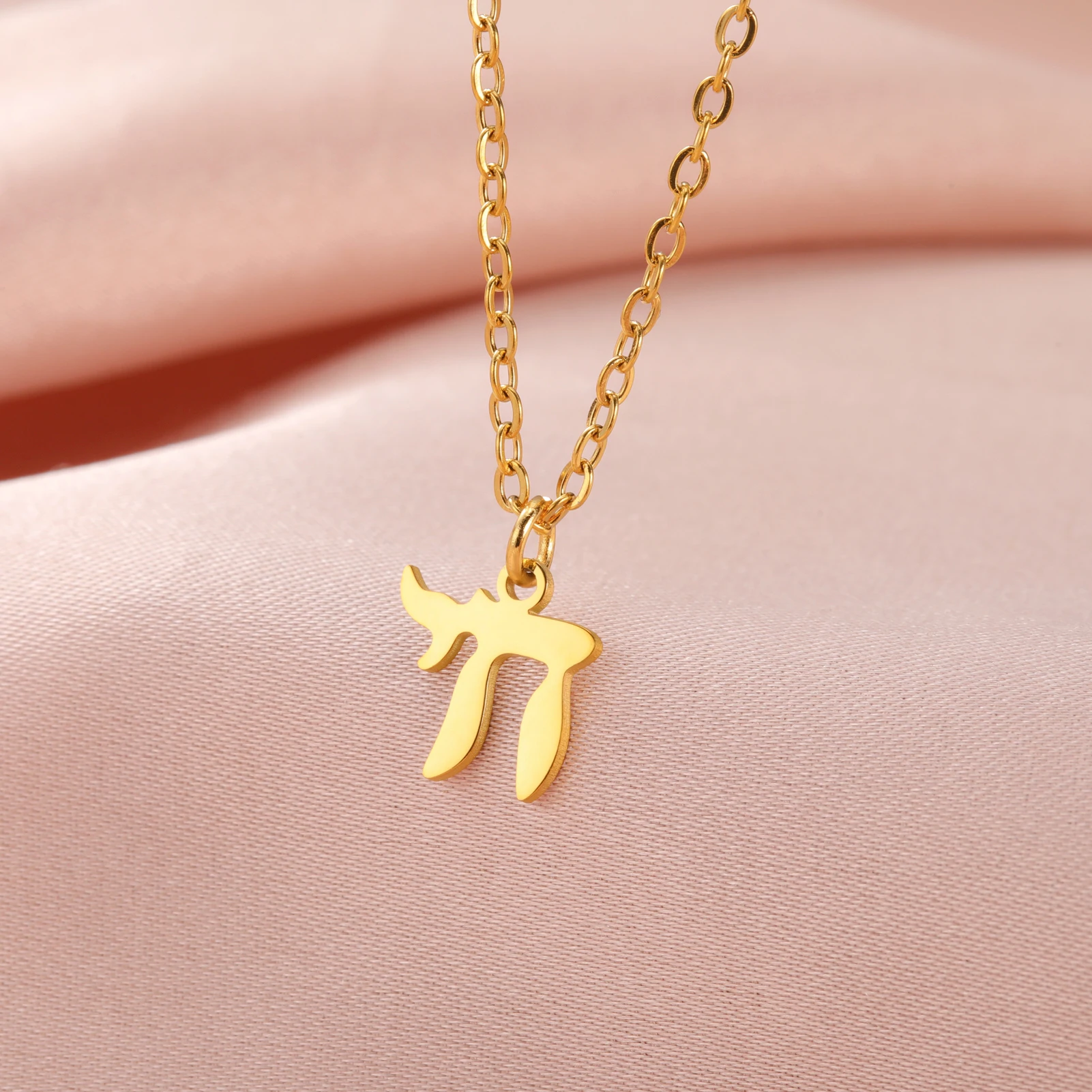 Stainless Steel Chai Pendant Necklace 2 Stainless Steel Chai Pendant Necklace - Image 2