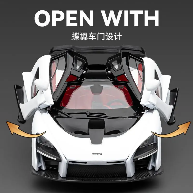 McLaren Senna 1:24 Diecast Model in Black 5 McLaren Senna 1:24 Diecast Model in Black - Image 5