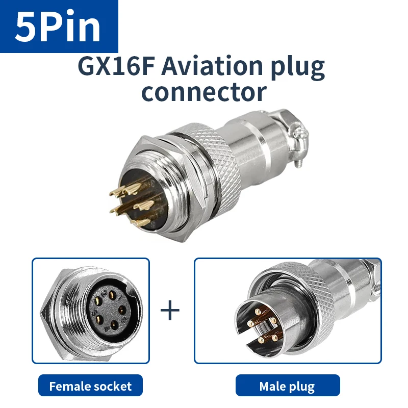 GX16MF Aviation Plug Connectors Set (2-8 Pins) 10 GX16MF Aviation Plug Connectors Set (2-8 Pins) - Image 10