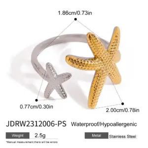 Stainless Steel Ocean Starfish Ring 17 S5da5cf54323b49f29078db09a3249f2dB