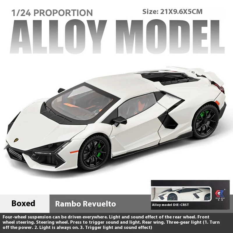 Red Lamborghini Revuelto Diecast Model 1:24 Scale 8 Red Lamborghini Revuelto Diecast Model 1:24 Scale - Image 8