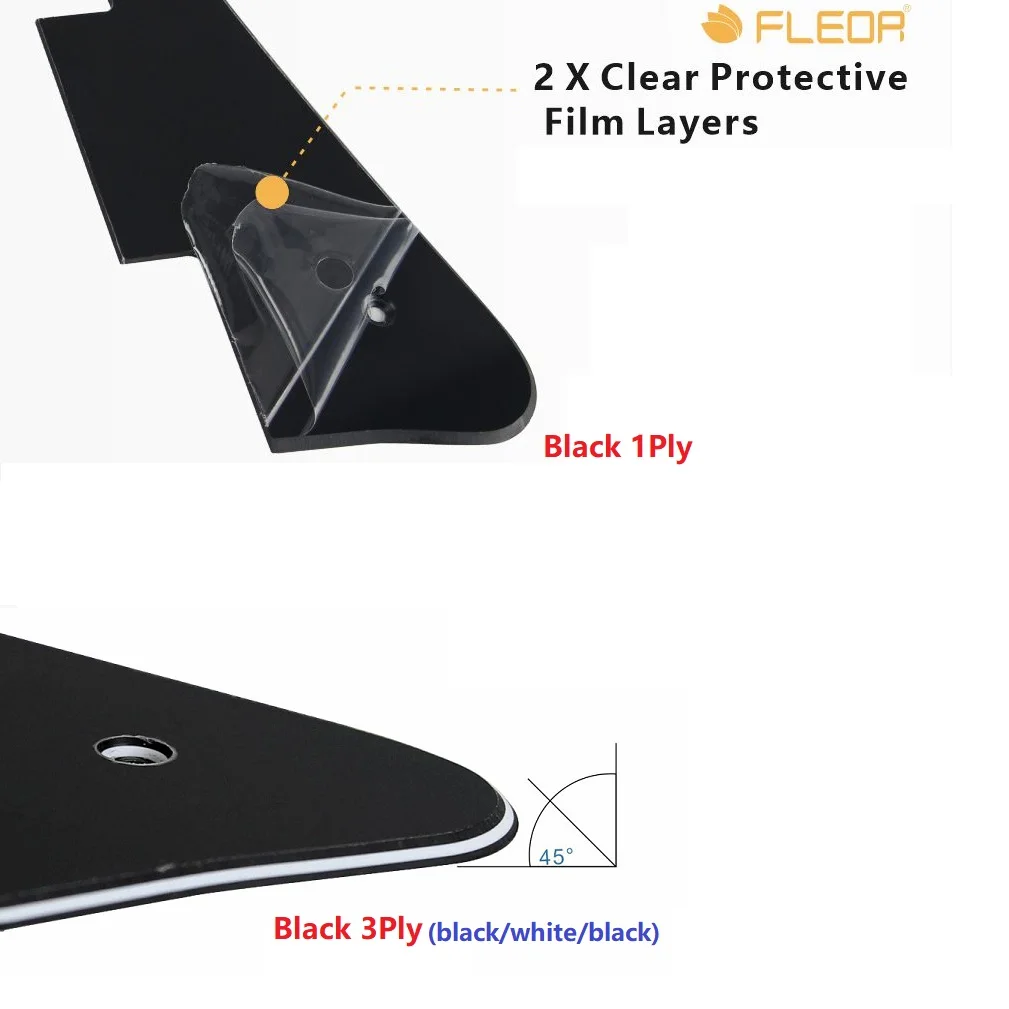 Black Pickguard Set for Les Paul Guitars 2 Black Pickguard Set for Les Paul Guitars - Image 2