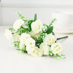 Artificial Mini Roses Bouquet for Home 16 S5e16b833475c407bbd2c4afa24fb5bb1r
