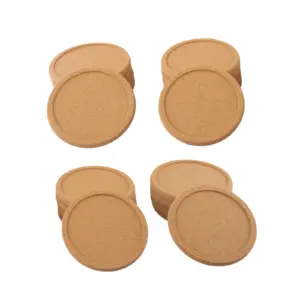 Natural Cork Coasters Set for Home & Office 8 S5e51a60188c24cdfb975236ee304c899U