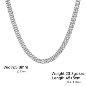 Gold-Tone Stainless Steel Chain Necklace for Women 17 S5e9fdf6b9aa94655bfdea0a042fc285eo