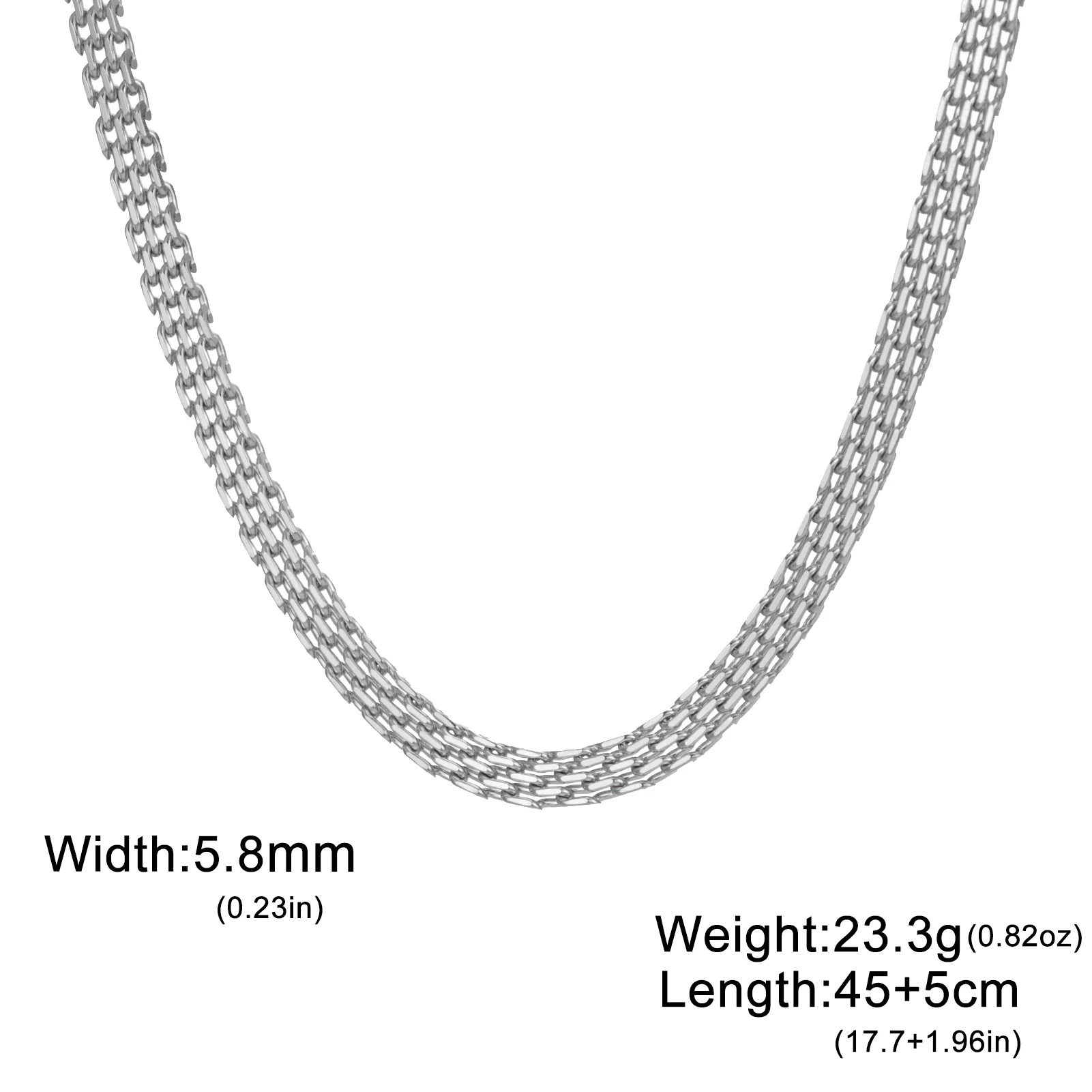 Gold-Tone Stainless Steel Chain Necklace for Women 8 Gold-Tone Stainless Steel Chain Necklace for Women - Image 8