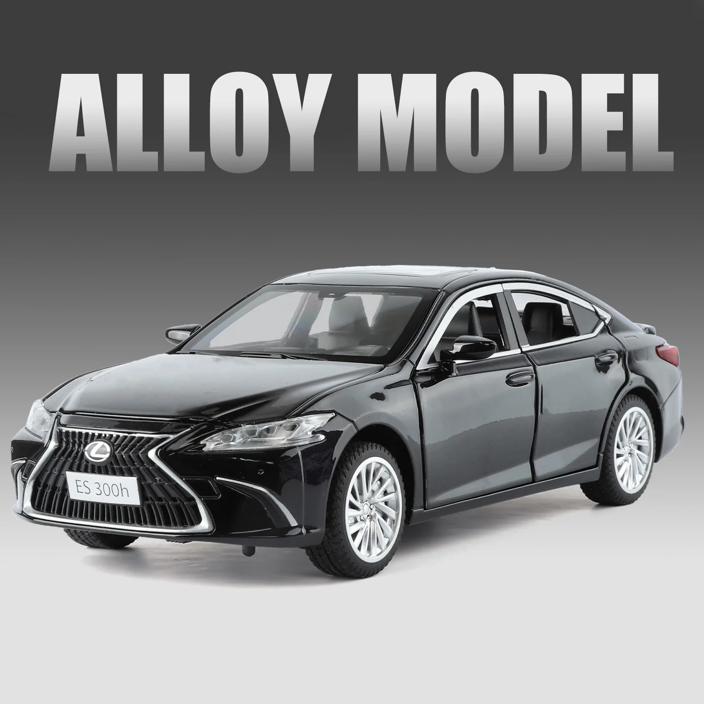 Black Lexus ES 300h 1:24 Scale Diecast Model 7 Black Lexus ES 300h 1:24 Scale Diecast Model - Image 7
