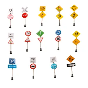 Miniature Traffic Signs Set for Dioramas 15 S5edcbccb01de4bc29b7a1c28a37732169