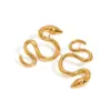 Stainless Steel Snake Earrings JDE0112025