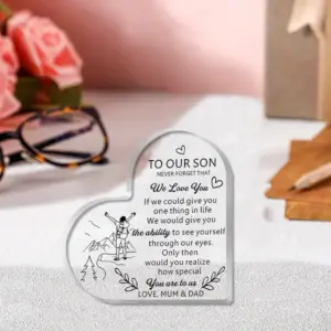 Heart-Shaped Acrylic Plaque for Son 10 S5eed85dd589349a0900a4e9890b421fcN