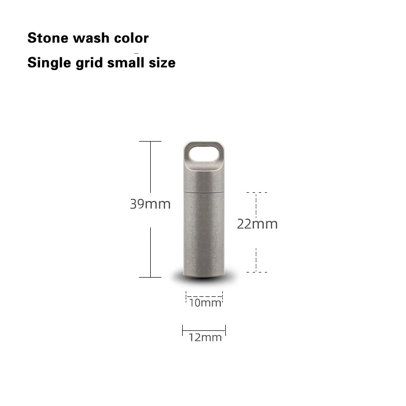 Titanium Alloy Pill Storage Box with Loop 6 Titanium Alloy Pill Storage Box with Loop - Image 6