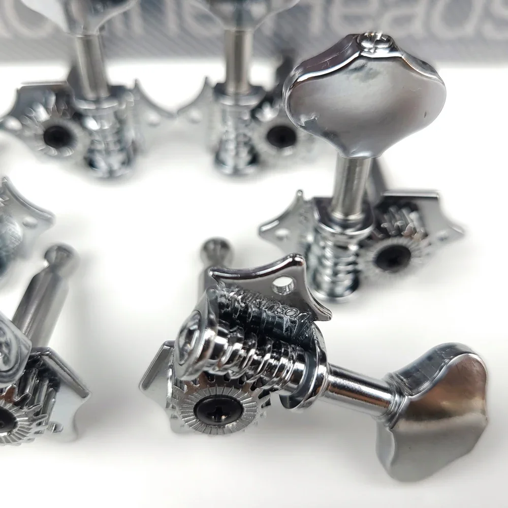 Vintage Chrome Guitar Tuners WJ-28N 19:1 Ratio 3 Vintage Chrome Guitar Tuners WJ-28N 19:1 Ratio - Image 3