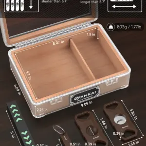 Glass-Top Cigar Humidor for Enthusiasts 10 S5f387787fd82463f8d875c56b182822c7