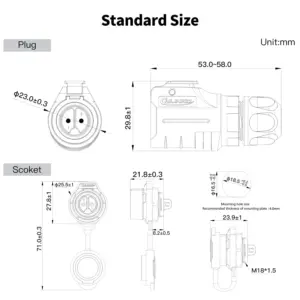 LP-16 Waterproof Circular Aviation Connector Kit 13 S5f64df1a40f54721a9af705738be6109Z