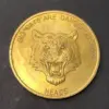 Copper Tiger Coin with Vintage Finish