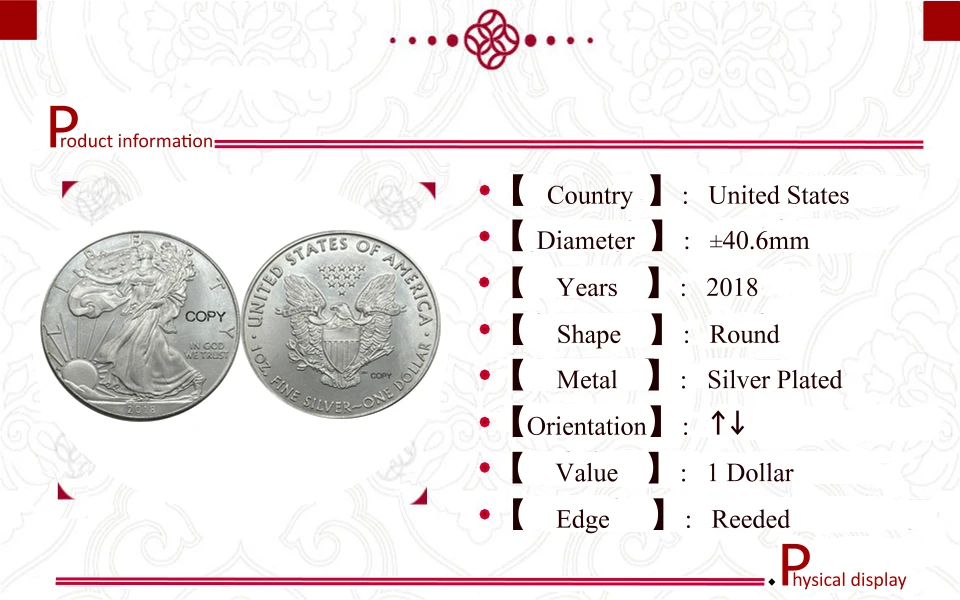 Patriotic Liberty Eagle Replica Coin 6 Patriotic Liberty Eagle Replica Coin - Image 6