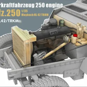 Sd.kfz.250 Maybach HL42 TRKM Engine Model