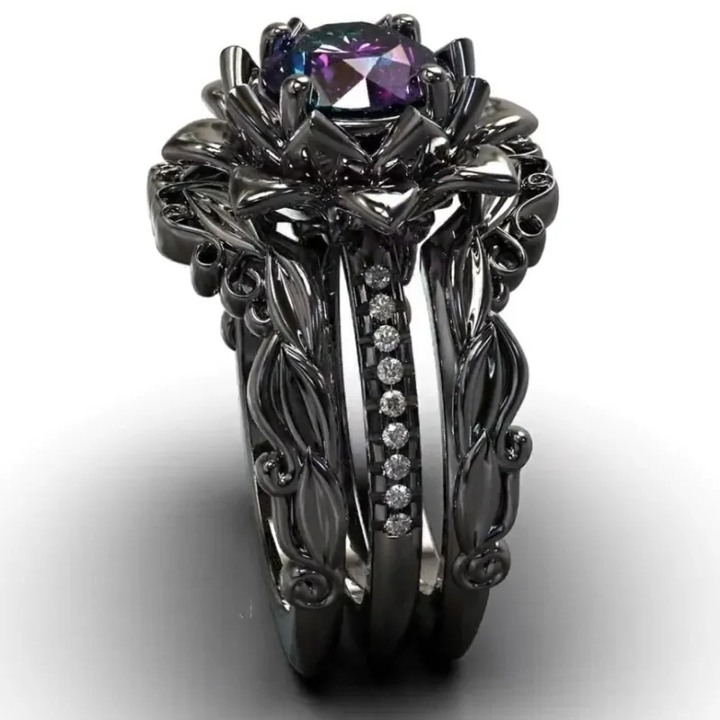 Elegant Floral Hollow Rings Set for Women 4 Elegant Floral Hollow Rings Set for Women - Image 4