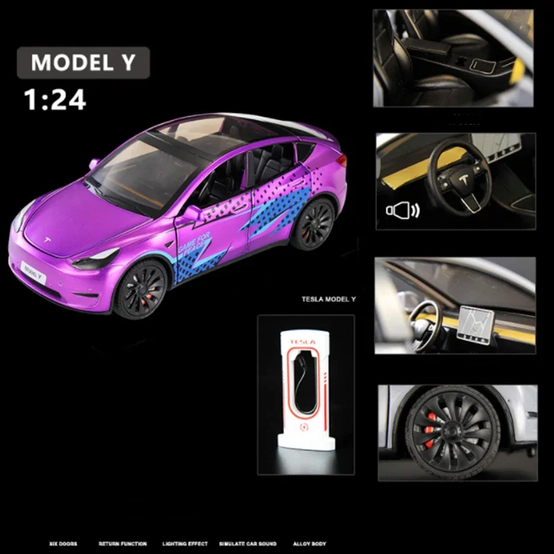 1:24 Scale Tesla Diecast Model Car 9 1:24 Scale Tesla Diecast Model Car - Image 9