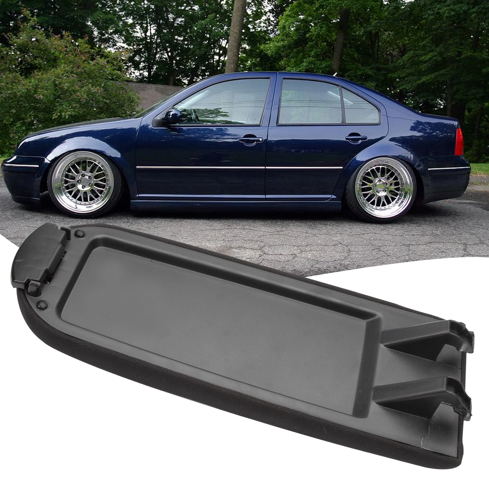 Black Center Console Armrest Cover for VW & Skoda 2 Black Center Console Armrest Cover for VW & Skoda - Image 2