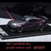 1:64 Alloy BMW M4 Model with Purple Finish