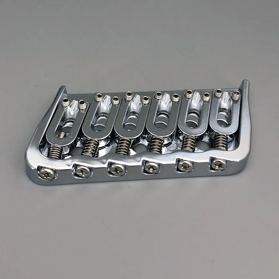 Six-String Multi-Scale Guitar Bridge Chrome Finish 2 Six-String Multi-Scale Guitar Bridge Chrome Finish - Image 2