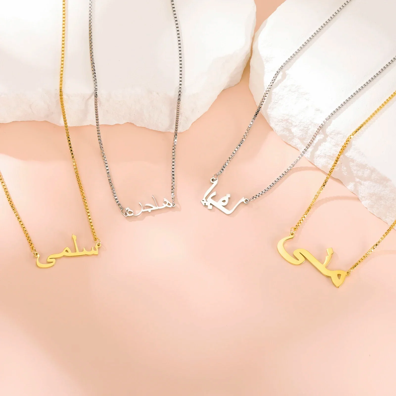 Personalized Arabic Name Necklace in Stainless Steel 5 Personalized Arabic Name Necklace in Stainless Steel - Image 5