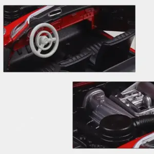 Vibrant Red Mercedes-Benz 190SL Model 1:24 Scale 12 S6068a086ce764eeeb2760a37fd2436aca