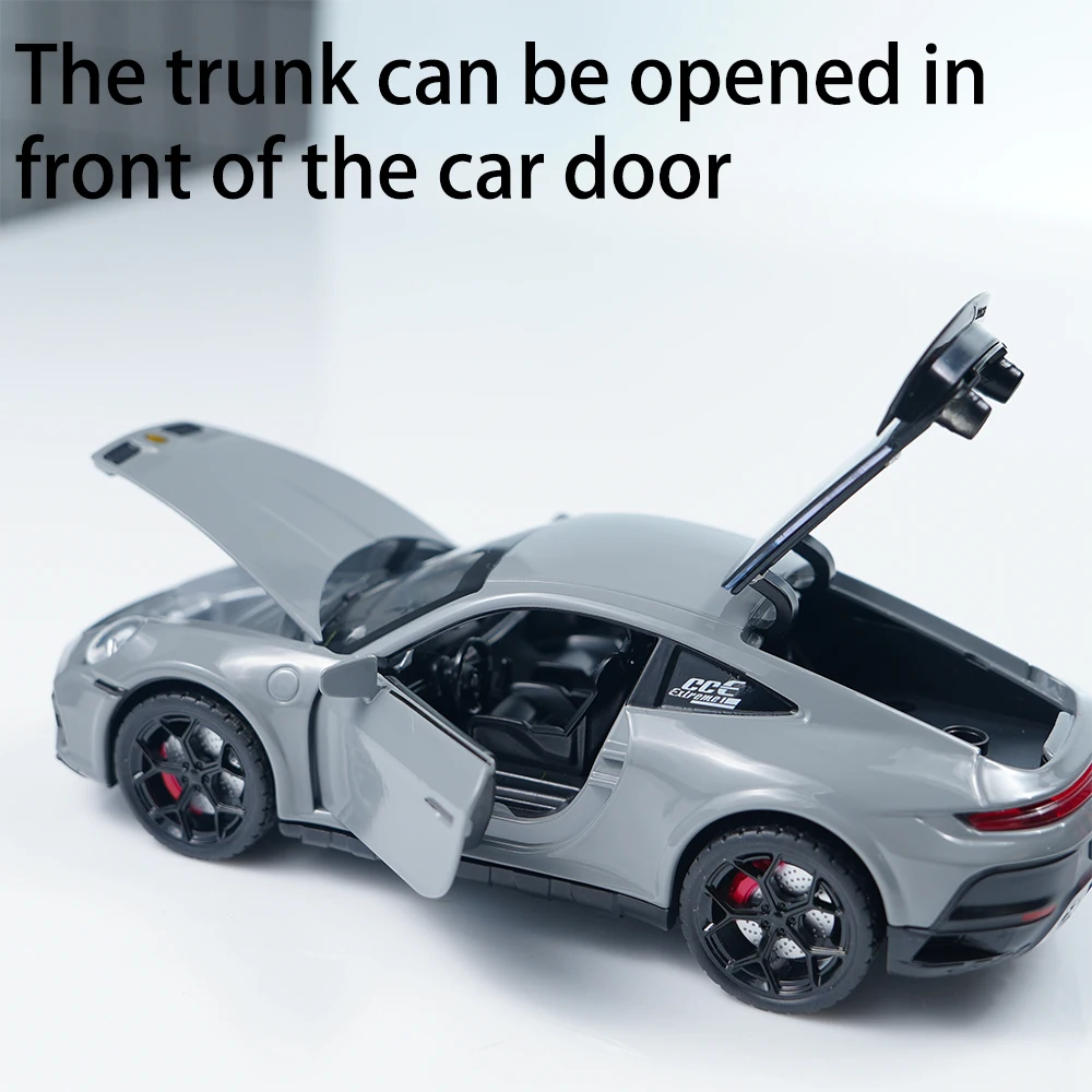 1:22 Scale Gray Alloy Sports Car Model 5 1:22 Scale Gray Alloy Sports Car Model - Image 5