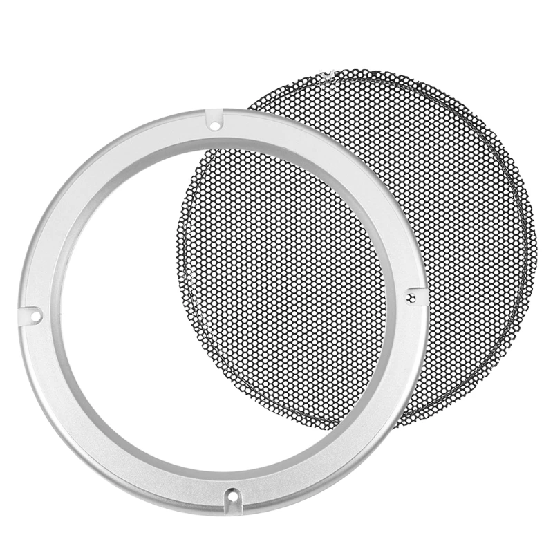 Silver Protective Speaker Mesh Covers Set (2"-10") 3 Silver Protective Speaker Mesh Covers Set (2"-10") - Image 3