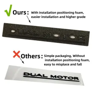 Tesla Dual Motor Emblem for Model Y, 3, X, S 15 S60c2e8c9b292463fb2c4ac6739c20007V
