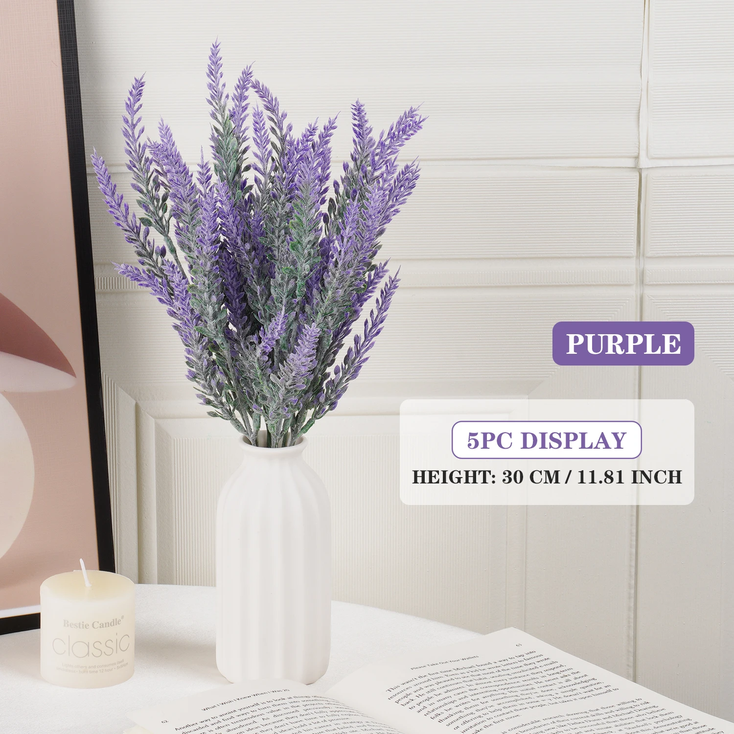 Artificial Lavender Flower Set for Home Decor 8 Artificial Lavender Flower Set for Home Decor - Image 8