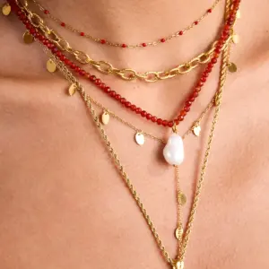 Women's Ocean-Inspired Stainless Steel Layered Necklace 12 S60f66eb69b804df3a75f3a3bdb4491f4j