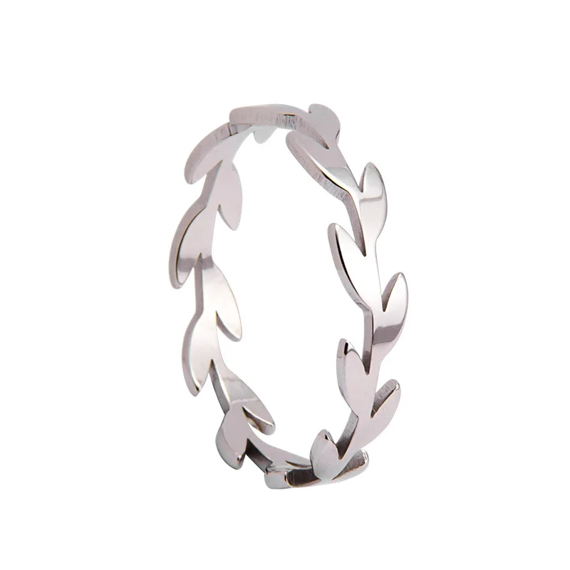 Bohemian Stainless Steel Leaf Ring for Women 8 Bohemian Stainless Steel Leaf Ring for Women - Image 8